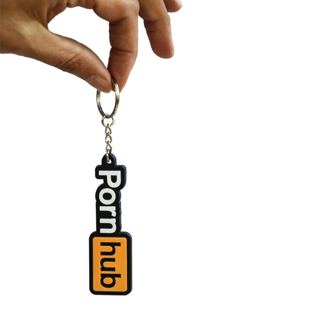 NIP PVC Logo Keychain Pornhub